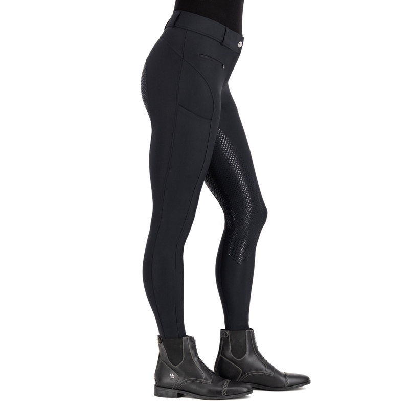 HV Polo Ladies Favourite Sporty Full Grip Breeches - Black-4