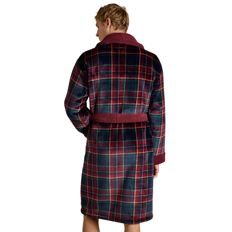 Joules Men's Montague Dressing Gown - Burgundy Red-1