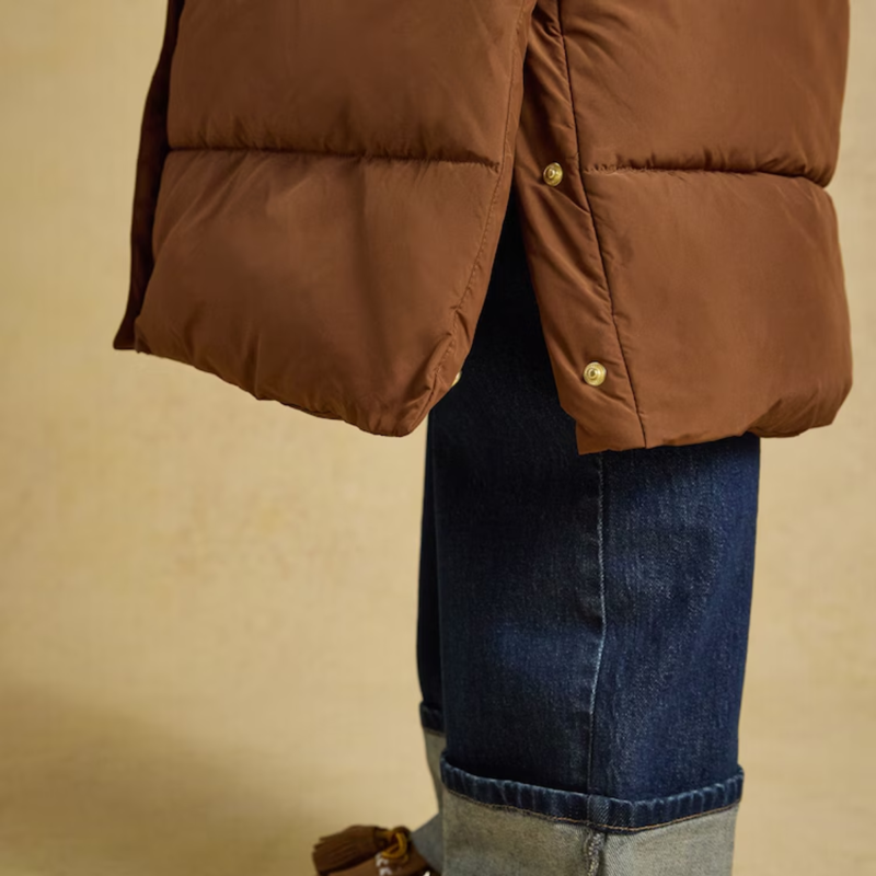 Joules Ladies Matchday Coat - Brown-6