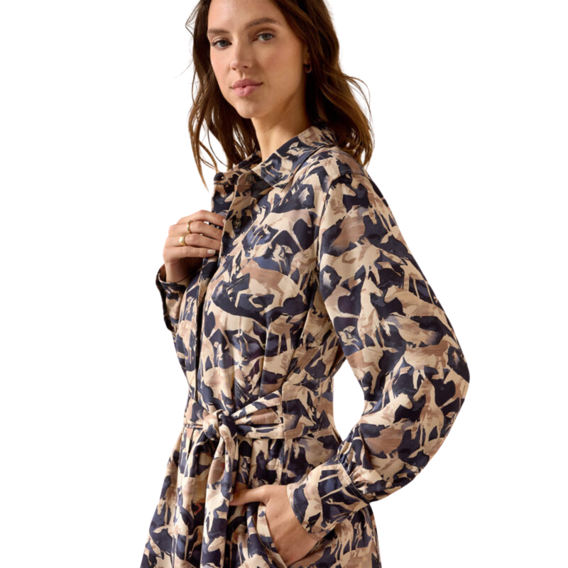 Ariat Women's Culham Dress - Navy Coincide Print-4