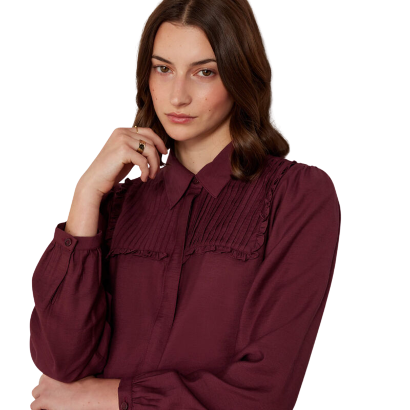 Ariat Women's Harrington Blouse - Windsor Wine-2