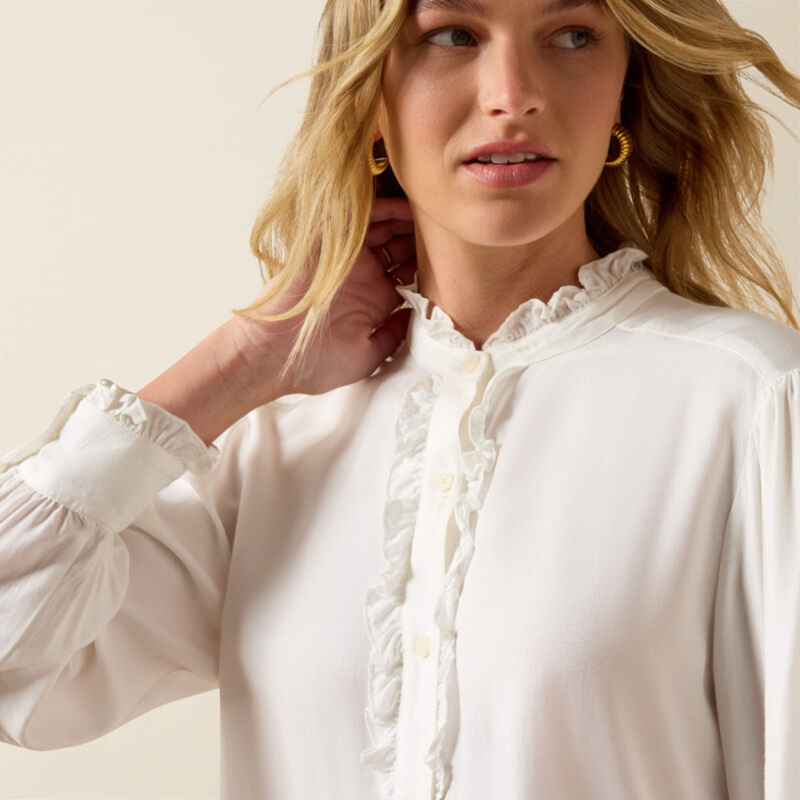 Ariat Women's Cricklade Blouse - White-3