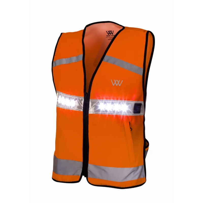 Woof Wear LED Hi Vis Riding Vest - Orange-4