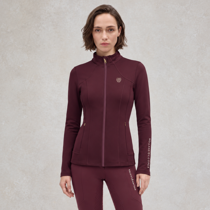 Holland Cooper Chiltern Zip Training Top - Mulberry