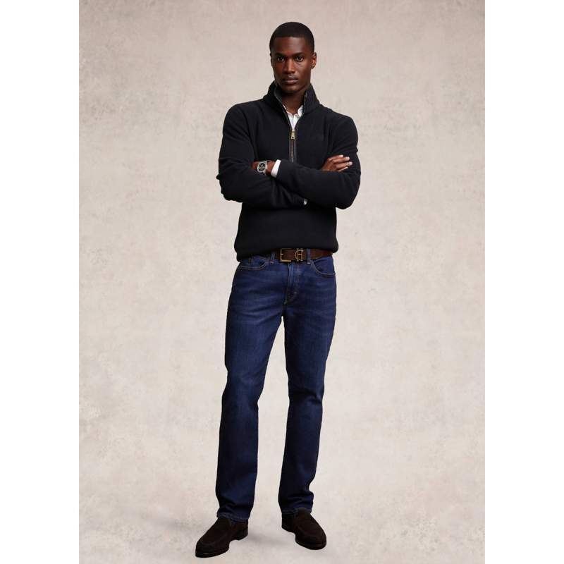 Holland Cooper Men's Country Fleece Quarter Zip - Black-3