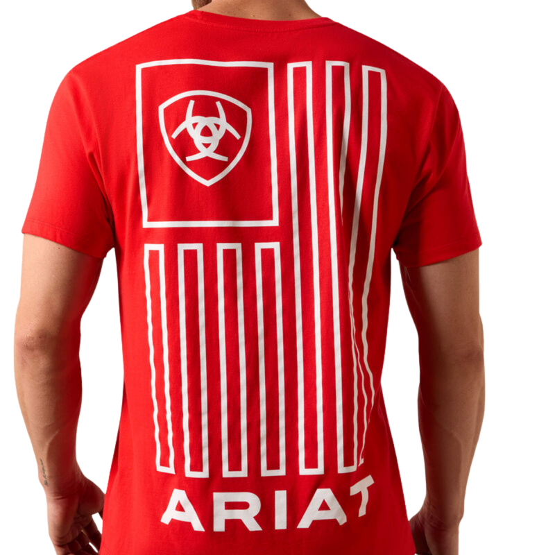 Ariat Men's Geo Flag T-Shirt - Mars Red-3