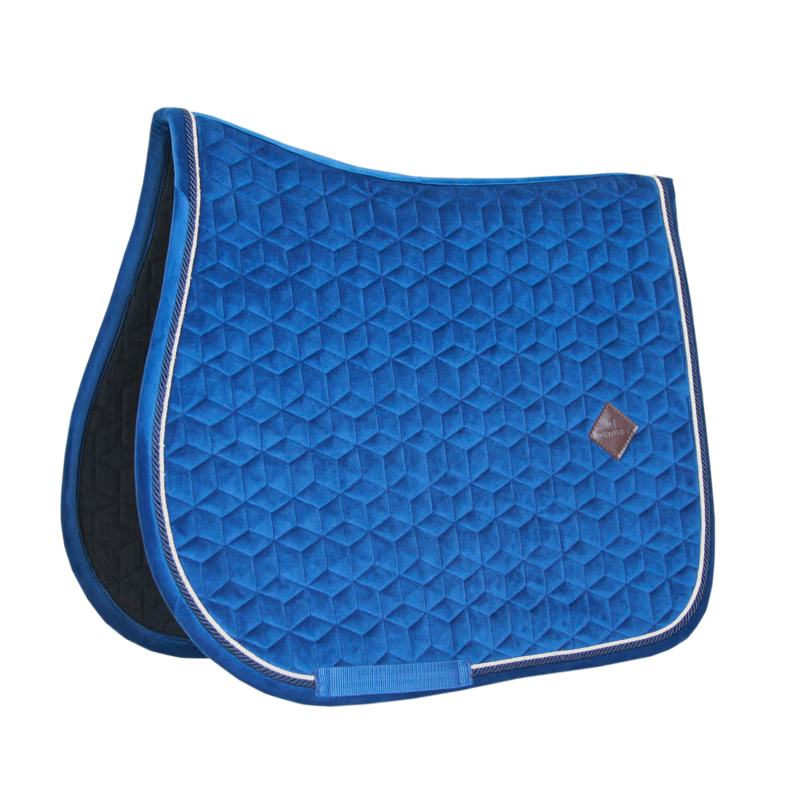 Kentucky Basic Velvet Jumping Saddlepad - Navy-4