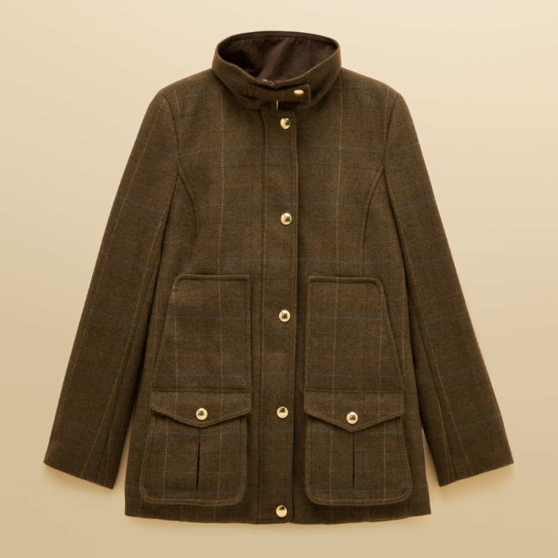Joules Ladies Classic Fieldcoat - Brown Check-3