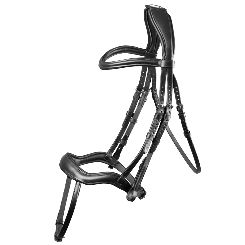 Shires Velociti Lusso Ergonomic Flash Bridle - Black-1
