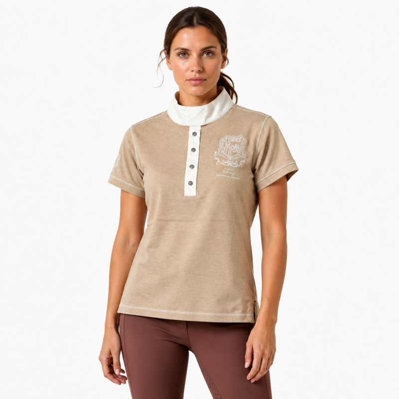 HV Polo Ladies Garuda Competition Shirt - Taupe Melange