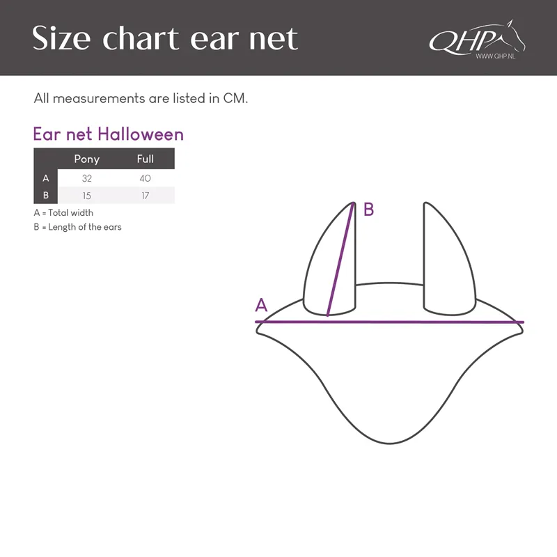 QHP Halloween Ear Net - Vampicorn-4