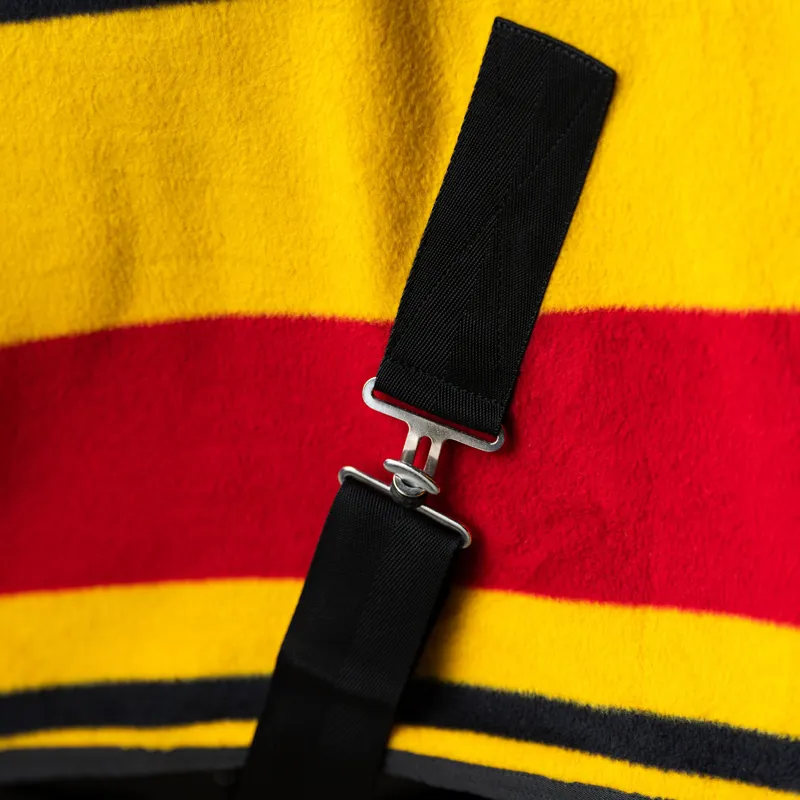 Imperial Riding Stripe Fleece Rug - Gold-4
