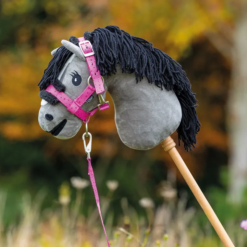 QHP Hobby Horse Headcollar Set Isalyn  - Balloon pink-2