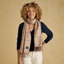 Joules Ladies Langtree Scarf - Neutral Check