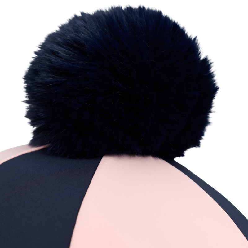LeMieux Harlequin Hat Silk - Navy/Petal-5