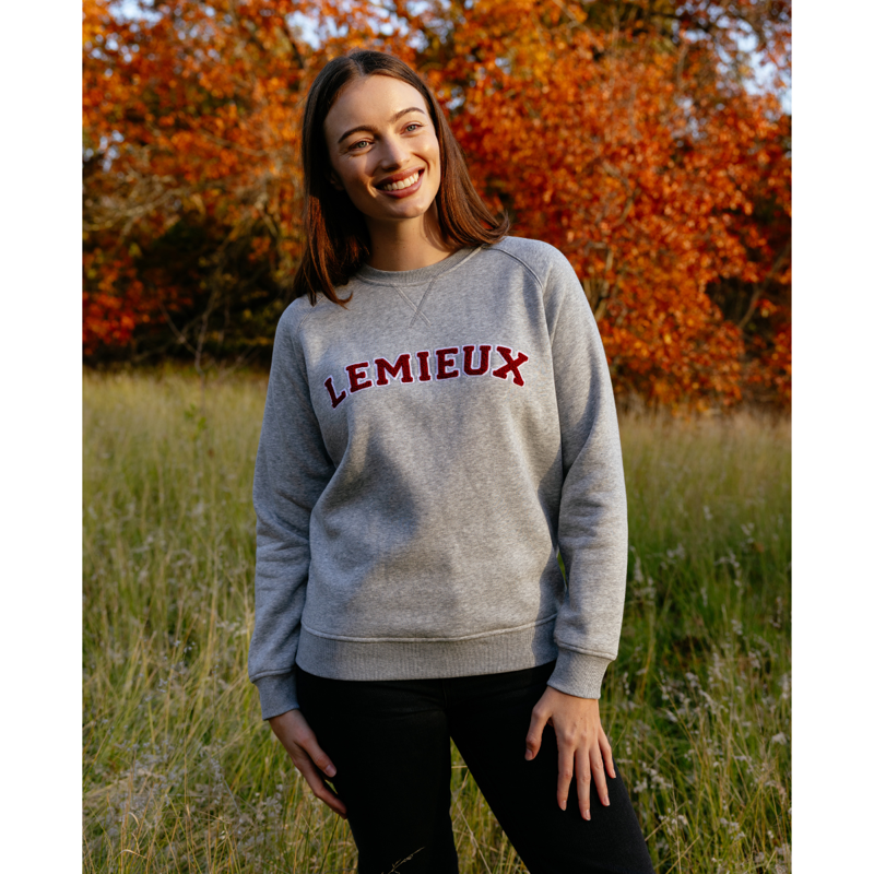 LeMieux Vida Varsity Crew Sweat - Grey Marl-4