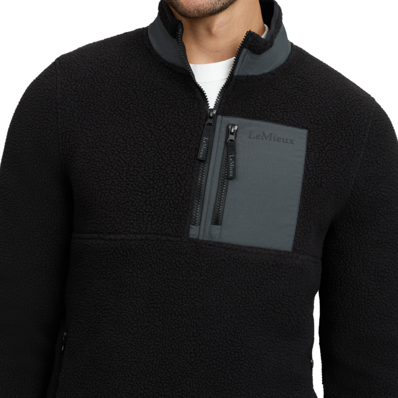 LeMieux Men's Borg Half Zip Sweat - Black-3