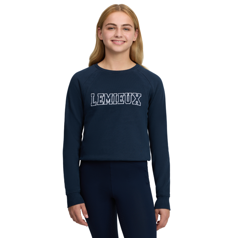 LeMieux Young Rider Shay Varsity Crew - Navy-1