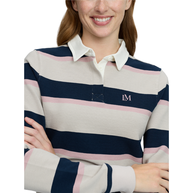 LeMieux Sloane Stripe Rugby Shirt - Stone-3