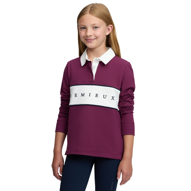 LeMieux Young Rider Riley Rugby Shirt - Blackberry-5