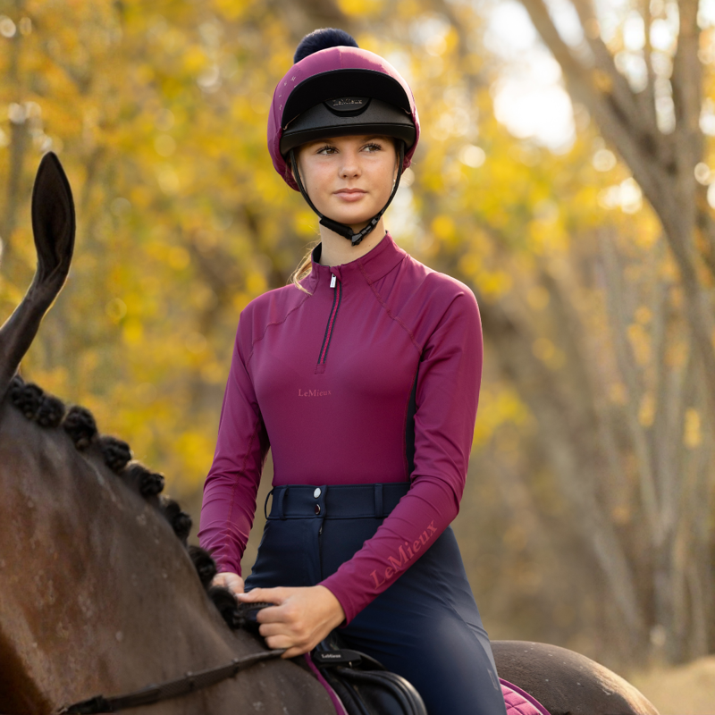 LeMieux Young Rider Classique Base Layer - Blackberry-5