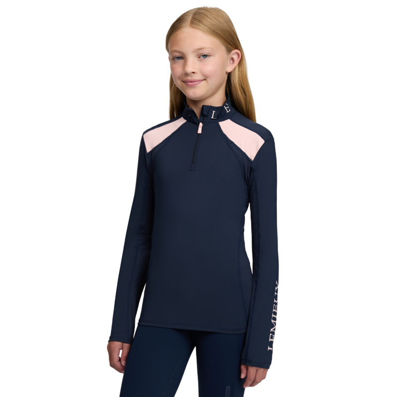LeMieux Young Rider Mia Mesh Base Layer - Navy-2