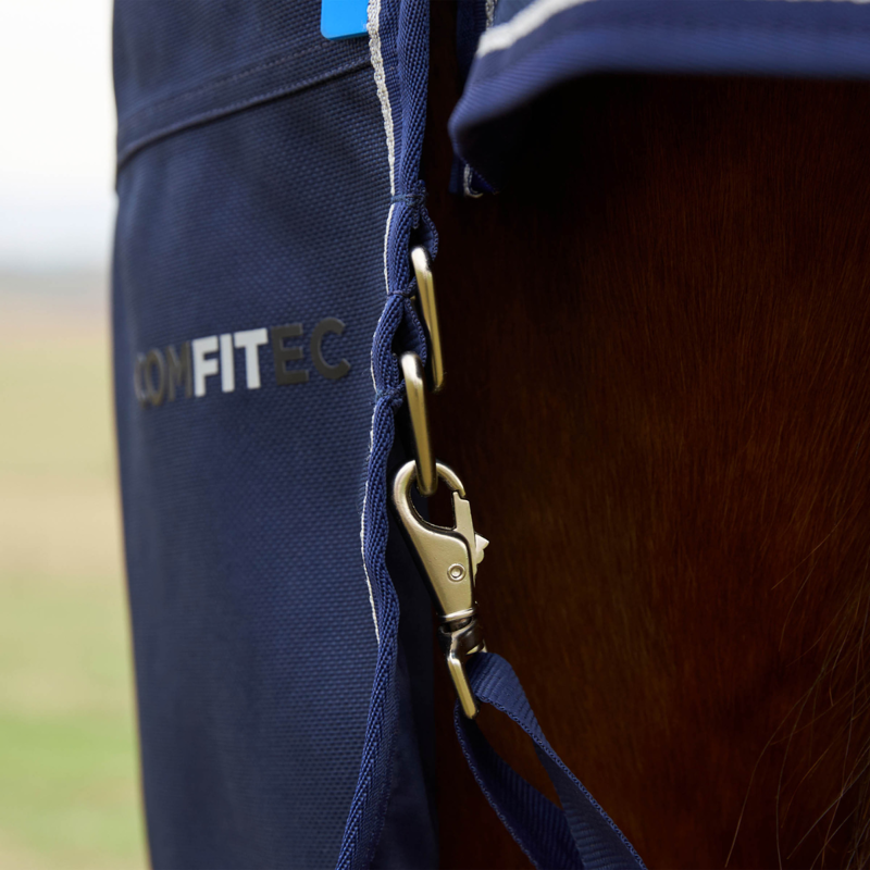 WeatherBeeta ComfiTec Ultra Detach-A-Neck 360g Turnout Rug - Navy-9