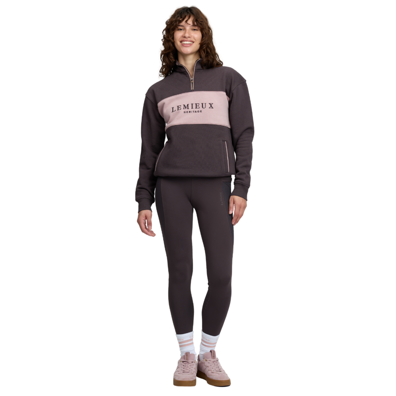 LeMieux Heritage Quarter Zip Sweat - Cocoa-5