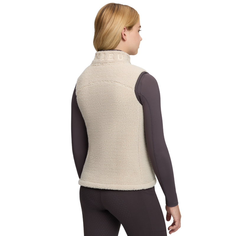 LeMieux Young Rider Trinity Teddy Gilet - Almond-2