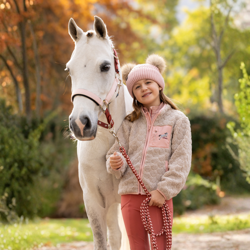 LeMieux Mini Thora Heart Fleece - Stone-5