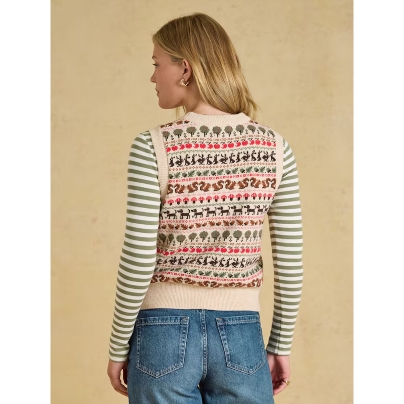 Joules Ladies Orchard Tank Top - Oatmeal-2