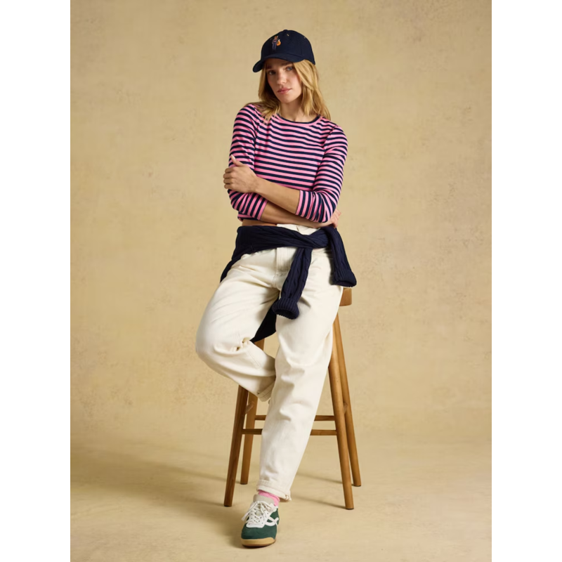 Joules Ladies Sophie T-Shirt - Navy/Pink-6