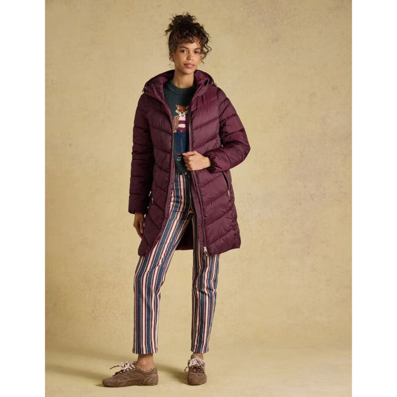 Joules Ladies Moorsdale Coat - Port-8