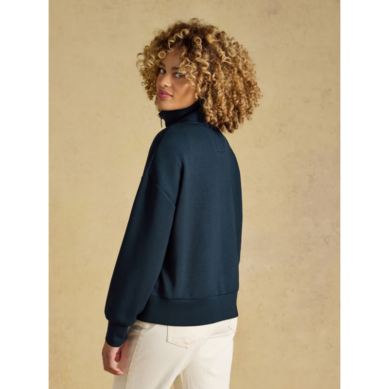 Joules Ladies Luxe Club Half Zip Sweater - Navy-1