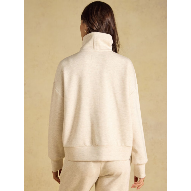 Joules Ladies Luxe Club Half Zip Sweater - Oat-1