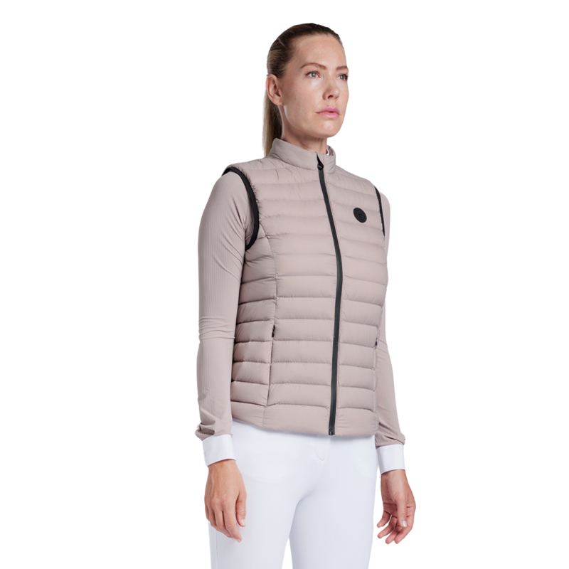 Cavalleria Toscana Women's Lightweight Comfort Nylon Gilet - Cipria