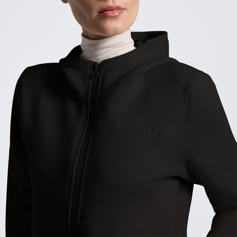 Cavalleria Toscana Women's Technical Zip-Up Hoodie - Black-2
