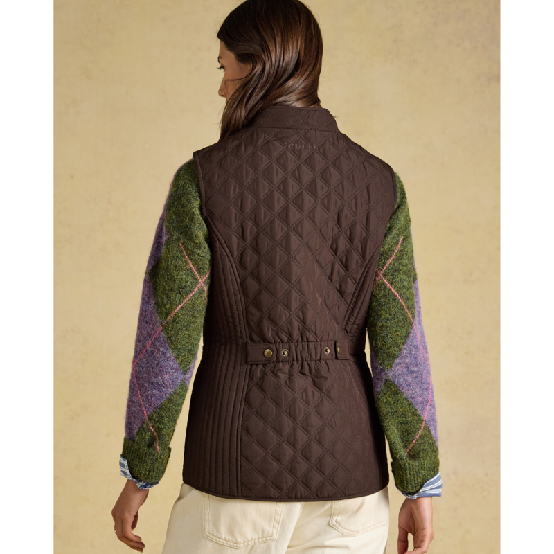 Joules Ladies Minx Gilet - Chocolate Brown-1