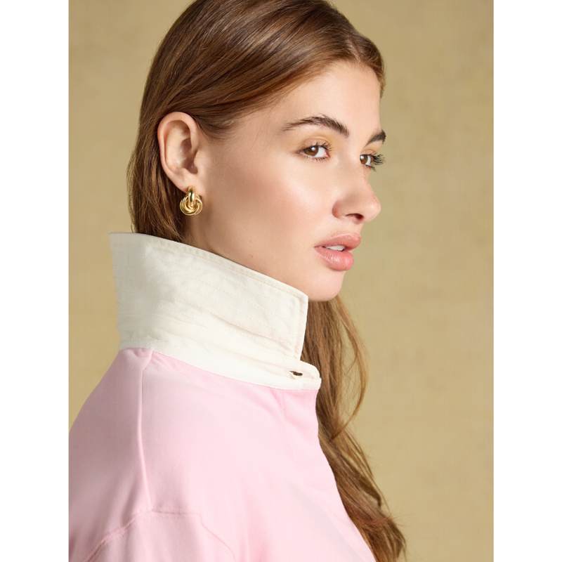 Joules Ladies Jersey Deck Shirt - Pink/Blue Hotchpotch-4