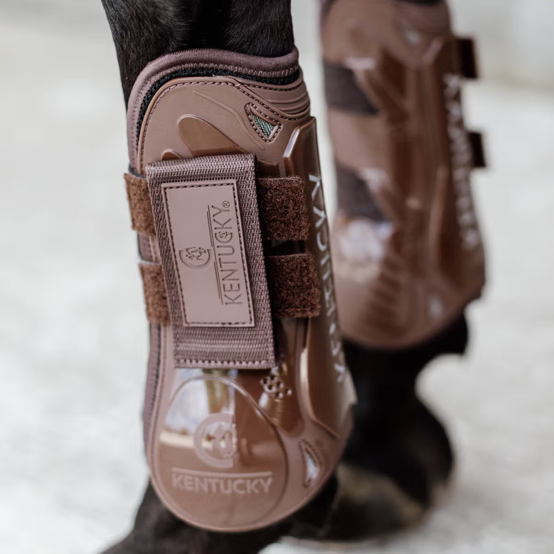 Kentucky Velcro Tendon Boots - Brown-5