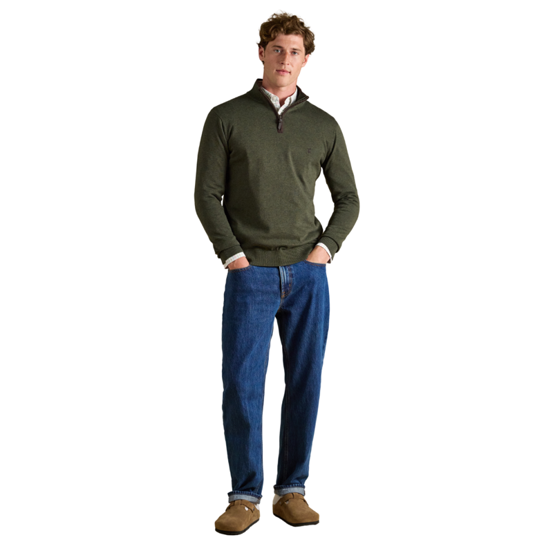 Joules Men's Hillside 1/4 Zip - Green-5