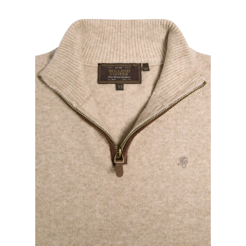 Holland Cooper Country Quarter Zip Knit - Oatmeal-5