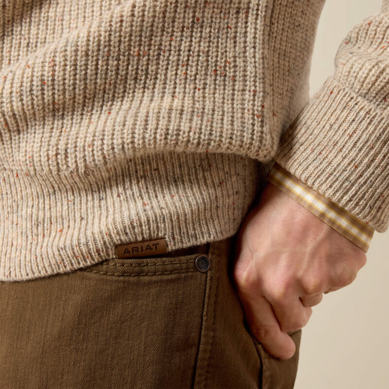 Ariat Men's Heddon Sweater - Oatmeal Heather-4