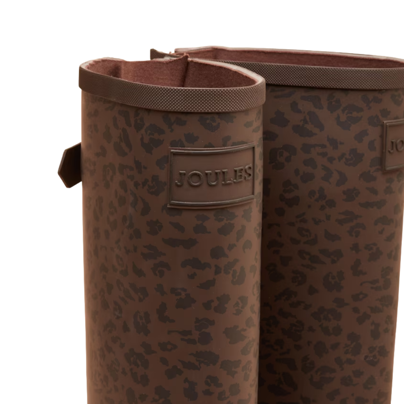 Joules Ladies Printed Adjustable Tall Wellies - Leopard-5