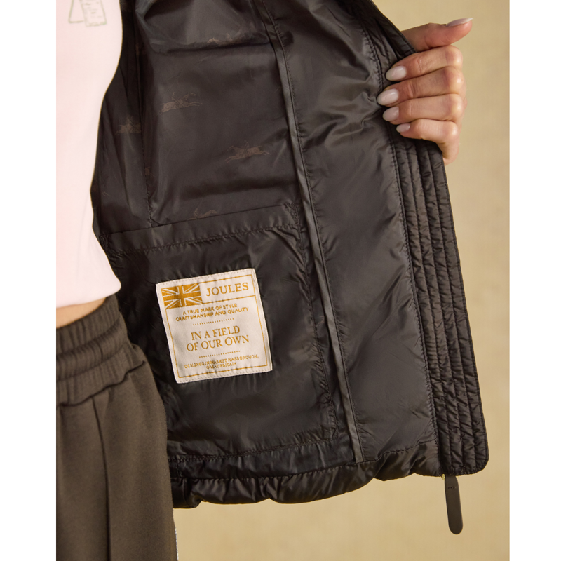 Joules Ladies Paddock Showerproof Padded Coat - Brown-7