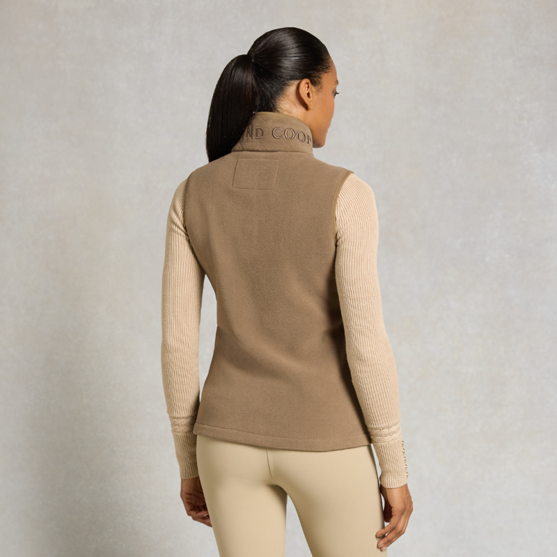 Holland Cooper Country Fleece Gilet - Mocha-1