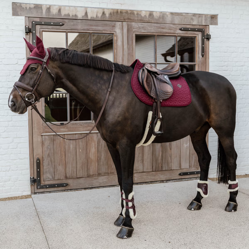Kentucky Vegan Sheepskin Tendon Boots Bamboo Shield - Bordeaux-5