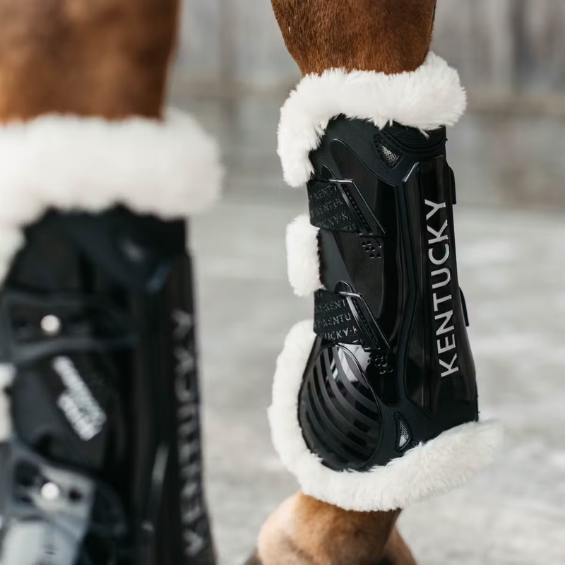 Kentucky Vegan Sheepskin Tendon Boots Bamboo Shield - Black-5