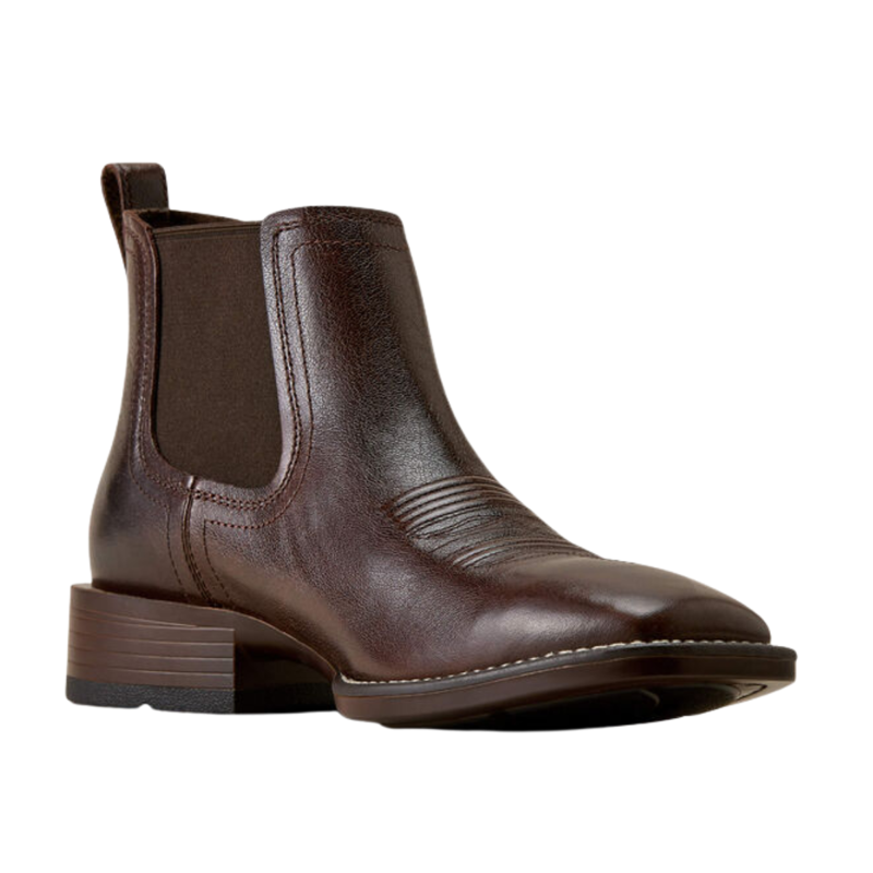 Ariat Men's Booker Chelsea Wide Square Toe Western Boot - Chocolate Chip-2