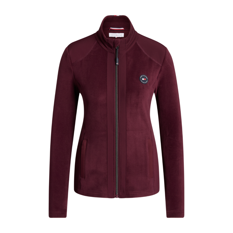 Tommy Hilfiger Elmonte Women's Fleece Jacket - Deep Burgundy-4